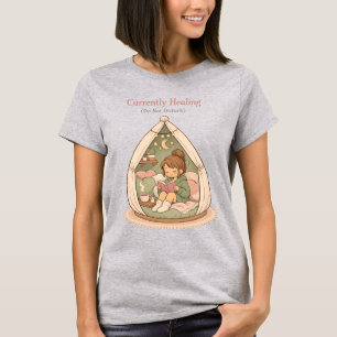 Camiseta Atualmente Curando Não Perturbe Arte de Leitura Ac