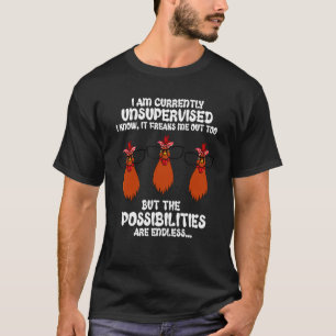 Camiseta Atualmente Estou Sem Supervisão Eu Sei Que Isso As