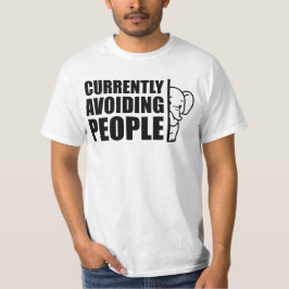 Camiseta Atualmente Evitando Pessoas Minimalista Introverti