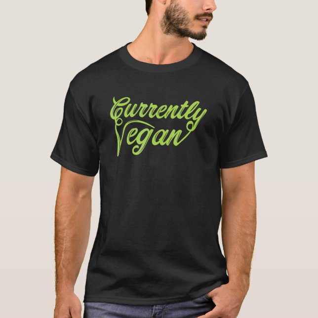 Camiseta Atualmente, Loucos de feijão vegetariano vegetaria (Frente)
