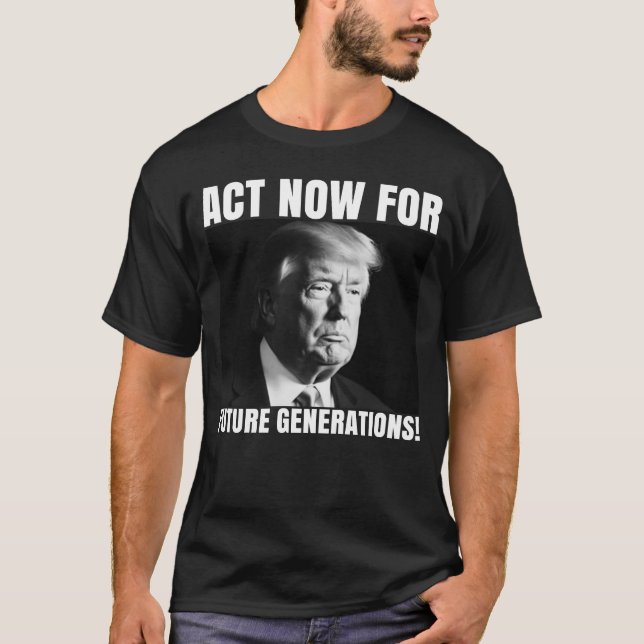 Camiseta Atuar agora para as futuras gerações - Sensibiliza (Frente)
