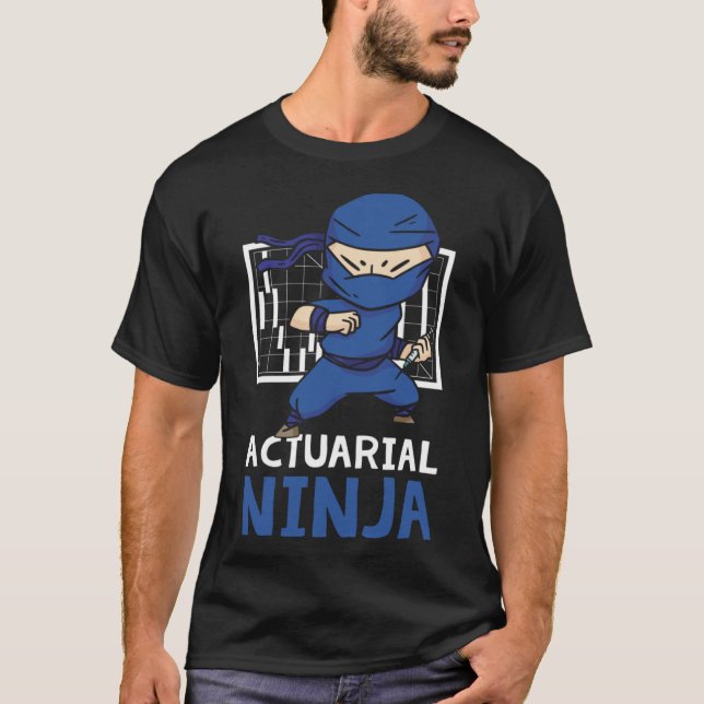 Camiseta Atuarial Ninja Insurance Agent Data Science (Frente)
