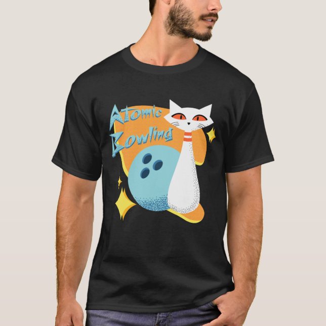 Camiseta Atum atômico na Design da Boliche Moderna do sécul (Frente)