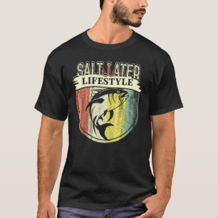 Camiseta Atum Azul de Cauda de Barbatana de Pesca Esportiva