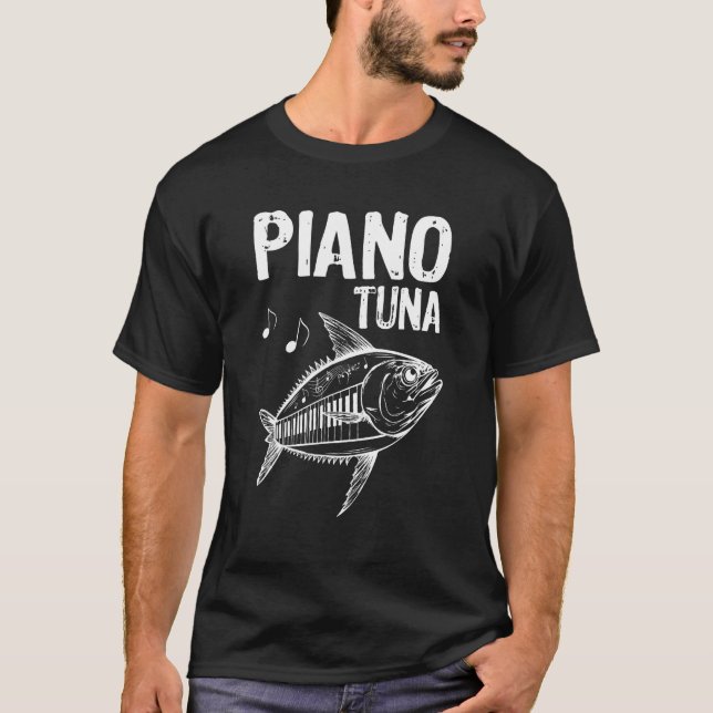 Camiseta Atum de Piano Atum com teclas de piano (Frente)