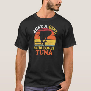 Camiseta Atum Fish Vintage Apenas Uma Menina Que Ama Atum
