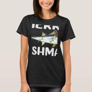 Camiseta Atum Peixe Luzes De Natal Rena Chapéu Atum Peixe C
