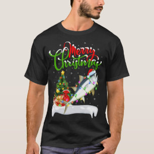 Camiseta Atum Peixes do Lover Xmas Decorações Papais noeis