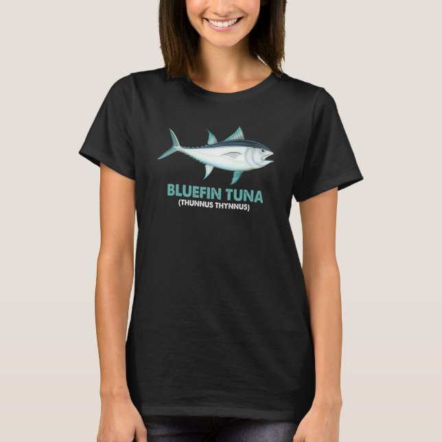 Camiseta Atum Pesca de Atum no Mar Profundo Atum Rabo Azul (Frente)