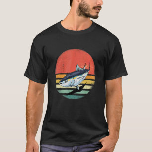 Camiseta Atum Rabo Azul de Água Salgada de Pesca Retro Vint