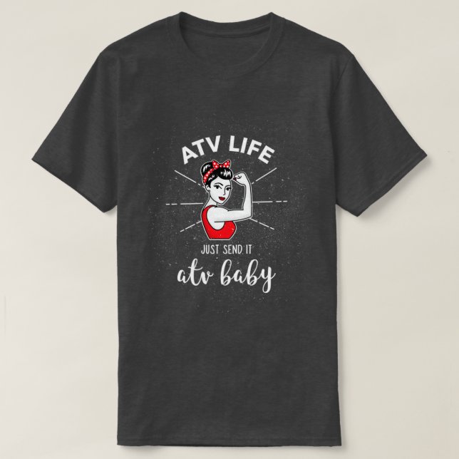 Camiseta ATV Baby ATV Life Apenas Envie-A 4 Quad De Rodas (Frente do Design)