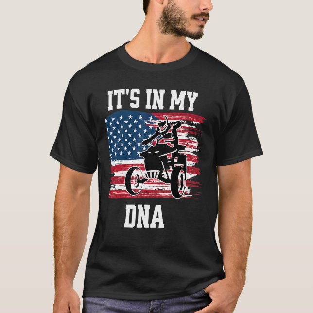 Camiseta ATV Está no meu DNA Quad Bike Quatro Rodas America (Frente)