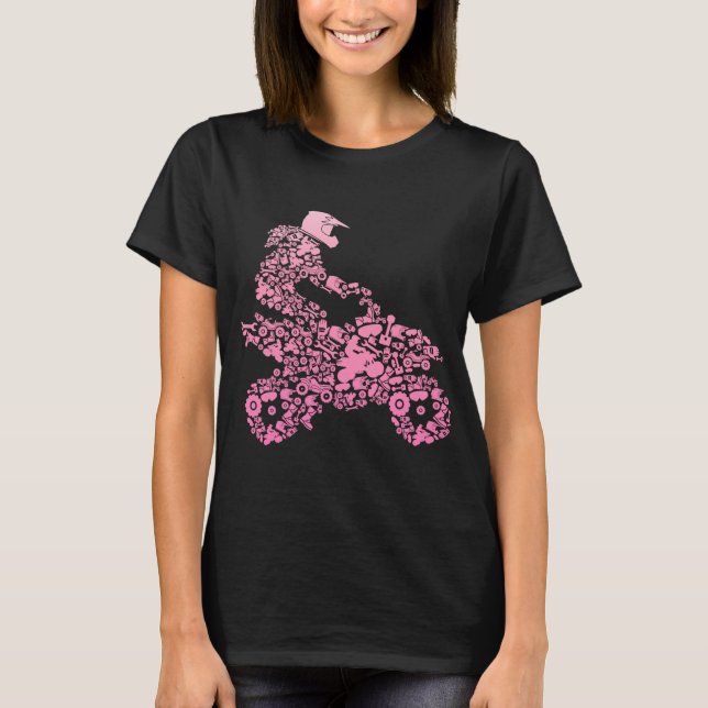 Camiseta ATV Girl Quad Bike 4 Wheeler Engraçado Quad para M (Frente)