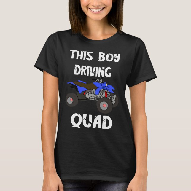 Camiseta ATV Quad Rider Offroad Biker Boys Four Wheeler Bik (Frente)