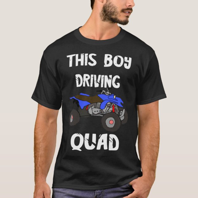 Camiseta ATV Quad Rider Offroad Biker Boys Four Wheeler Bik (Frente)