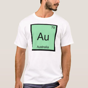 Camiseta Au - Austrália Símbolo de Elemento Químico Aussie