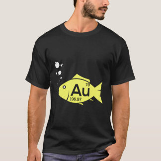 Camiseta Au Goldfish Dourado Metal Chemistry Pun Gift