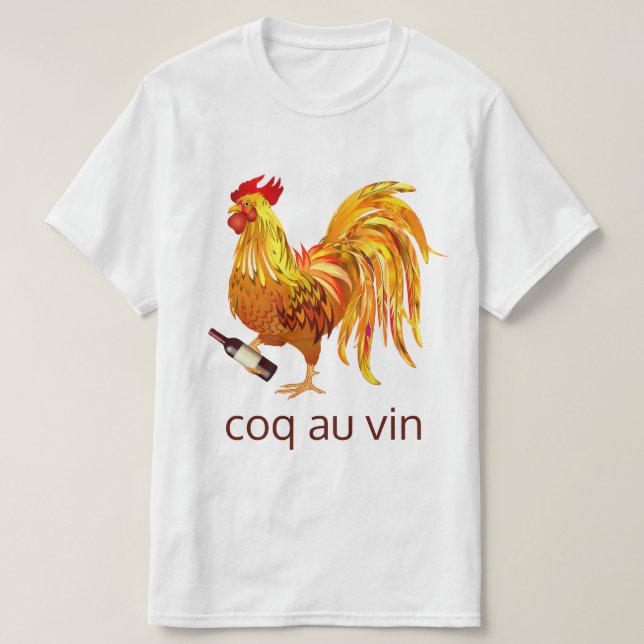 Camiseta Au Vin de Coq (Frente do Design)