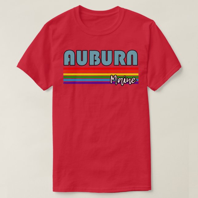 Camiseta Auburn Maine Pride Auburn Gift LGBT Suporte LGBT (Frente do Design)