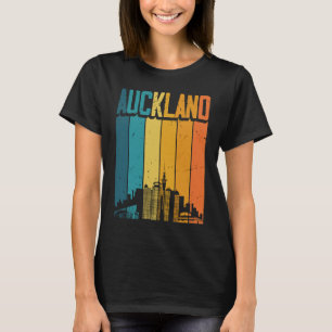 Camiseta Auckland Nova Zelândia Retro Vintage Sunset Skylin