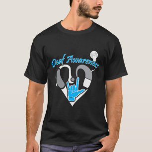 Camiseta Audição de Sensibilização Implante De Coclear De A