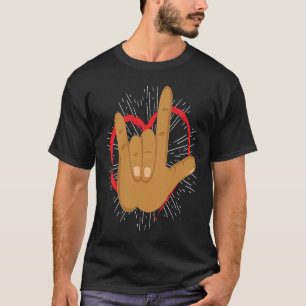 Camiseta Audição do Orgulho Surdo SLA linguagem gestual
