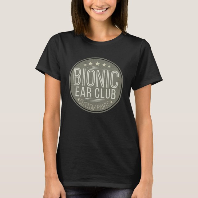 Camiseta Audição Eletrônica Bionária surda (Frente)