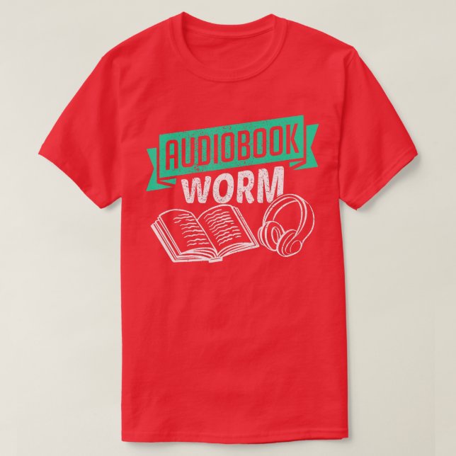Camiseta Audiobook Worm Story Lover (Frente do Design)