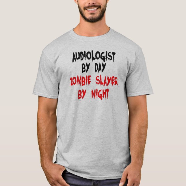 Camiseta Audiólogo Matador de Zombies (Frente)