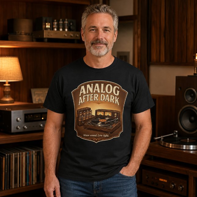 Camiseta Audiophile Analog After Dark (Criador carregado)