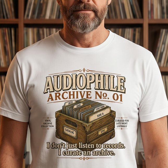 Camiseta Audiophile Archive No. 01 Vinyl (Criador carregado)