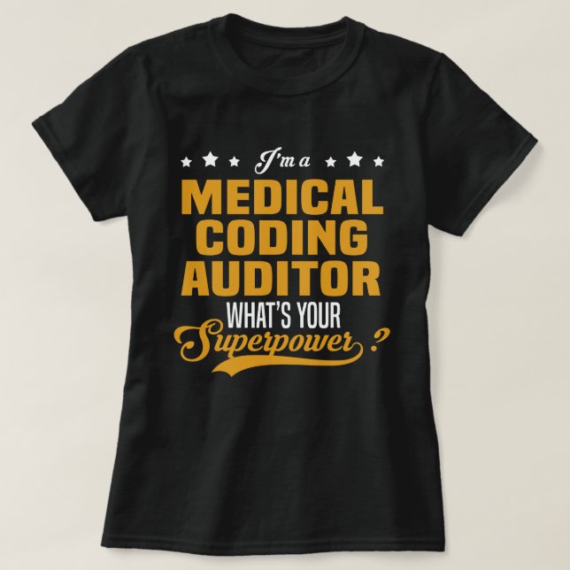 Camiseta Auditor de codificação médica (Frente do Design)