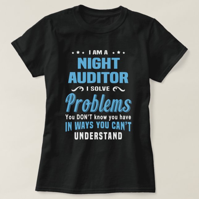 Camiseta Auditor noturno (Frente do Design)