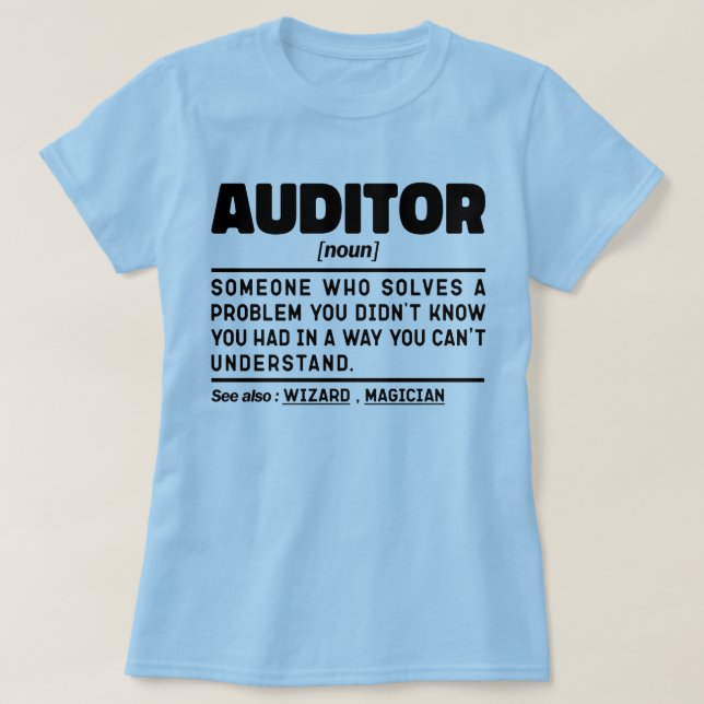 Camiseta Auditor Noun Definition Company Worker Mãe Funny (Frente do Design)
