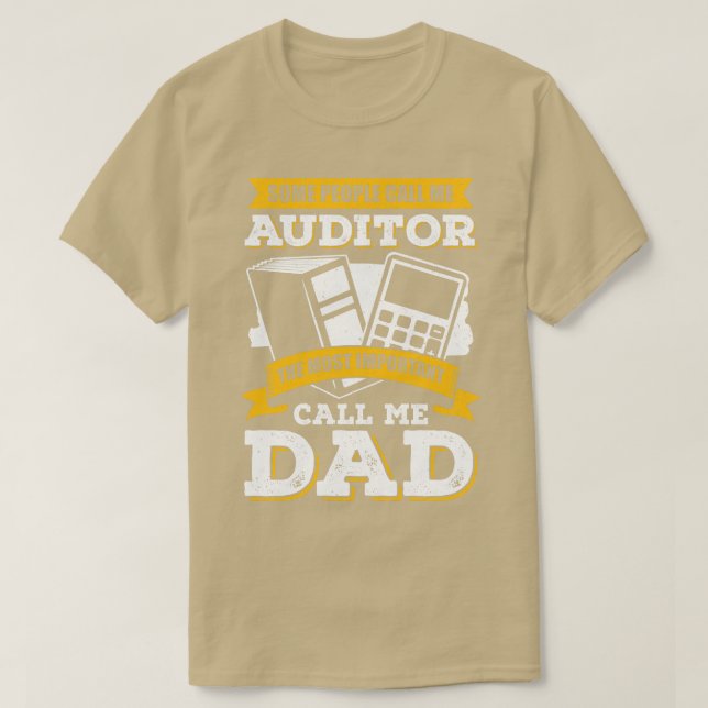 Camiseta Auditoria Contabilística Pai do Auditor da Cpa Pad (Frente do Design)