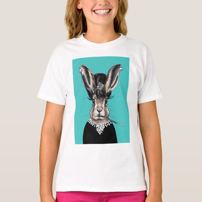 Camiseta Audrey bunny hare T-Shirt (Frente)