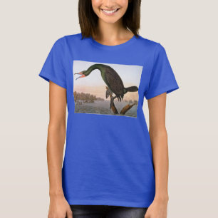 Camiseta Audubon: Cormorant com crista dobro