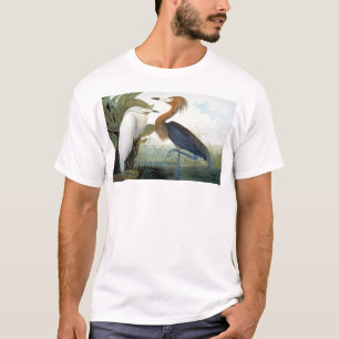 Camiseta Audubon: Egret avermelhado ou garça-real roxa