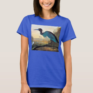Camiseta Audubon: Garça-real de azul pequeno