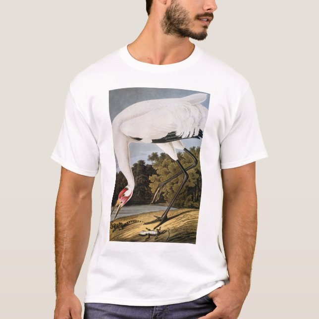 Camiseta Audubon: Guindaste gritando (Frente)