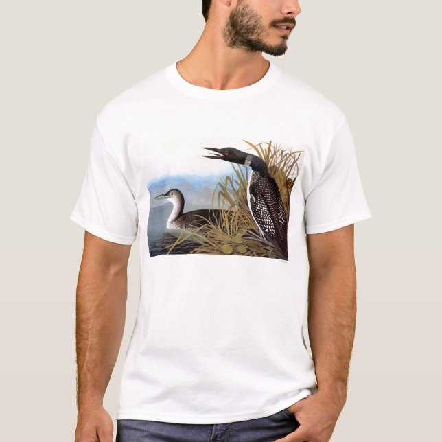 Camiseta Audubon: Mergulhão-do-norte comum (Frente)