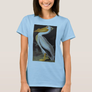 Camiseta Audubon: Pelicano branco Excelente