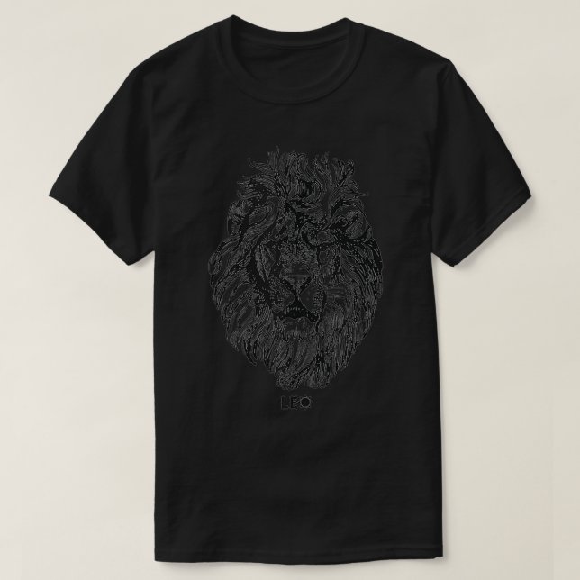 Camiseta August Aniversário Leo Lion Pride Graphic Mens Zod (Frente do Design)