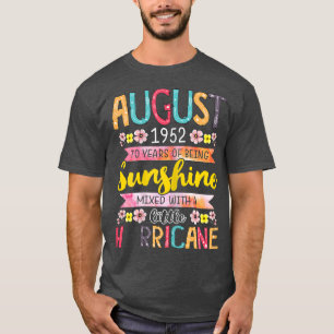 Camiseta August Girl 1952 70 Aniversário 70 Anos Incrível D