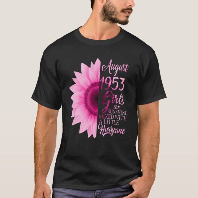 Camiseta August Girl 1953 69 Anos De Mistura De Sol (Frente)