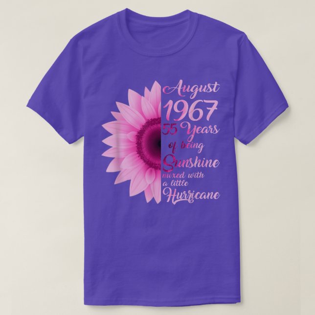 Camiseta August Girl 1967 TShirt 55 Anos 55 (Frente do Design)
