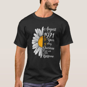 Camiseta August Girl 1971 51ruas Anos Aniversário do Sol