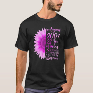 Camiseta August Girl 2001 22º aniversário 22 anos
