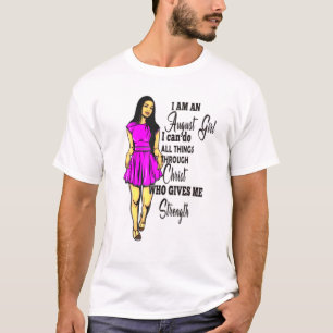 Camiseta August Girl All Things Through Cristo Jesus Women