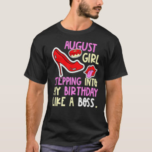 Camiseta August Girl Birth Month Heels Stepday Li